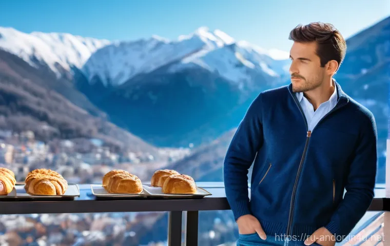 안도라에서 가볼 만한 유럽 인근 국가와의 조합 여행 - **Andorra: Mountain Serenity and Duty-Free Delights**
"A male traveler, mid-30s, dressed in smar...