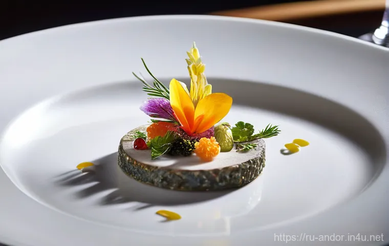안도라 미슐랭 레스토랑 리스트 - **Prompt 1: Culinary Masterpiece Presentation in an Elegant Andorran Restaurant**
    "A close-up sh...
