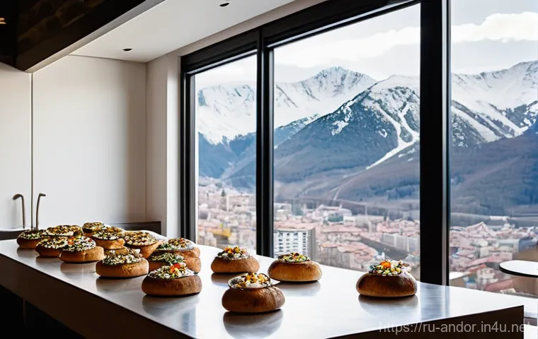 안도라 미슐랭 레스토랑 리스트 - **Prompt 1: Culinary Masterpiece Presentation in an Elegant Andorran Restaurant**
    "A close-up sh...