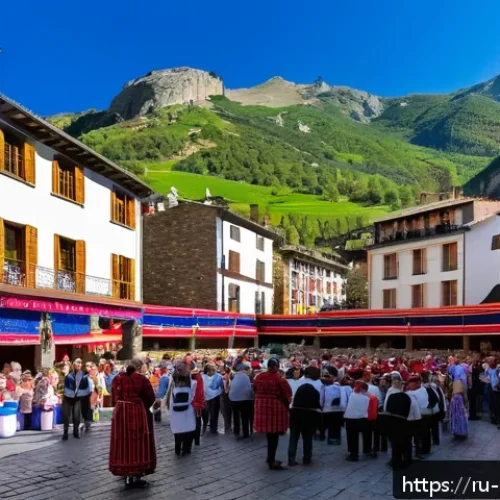 Home 30 안도라에서 로컬들과 어울리는 방법 - A vibrant Andorran village festival scene during Festa Major, showcasing locals dressed in tradition...